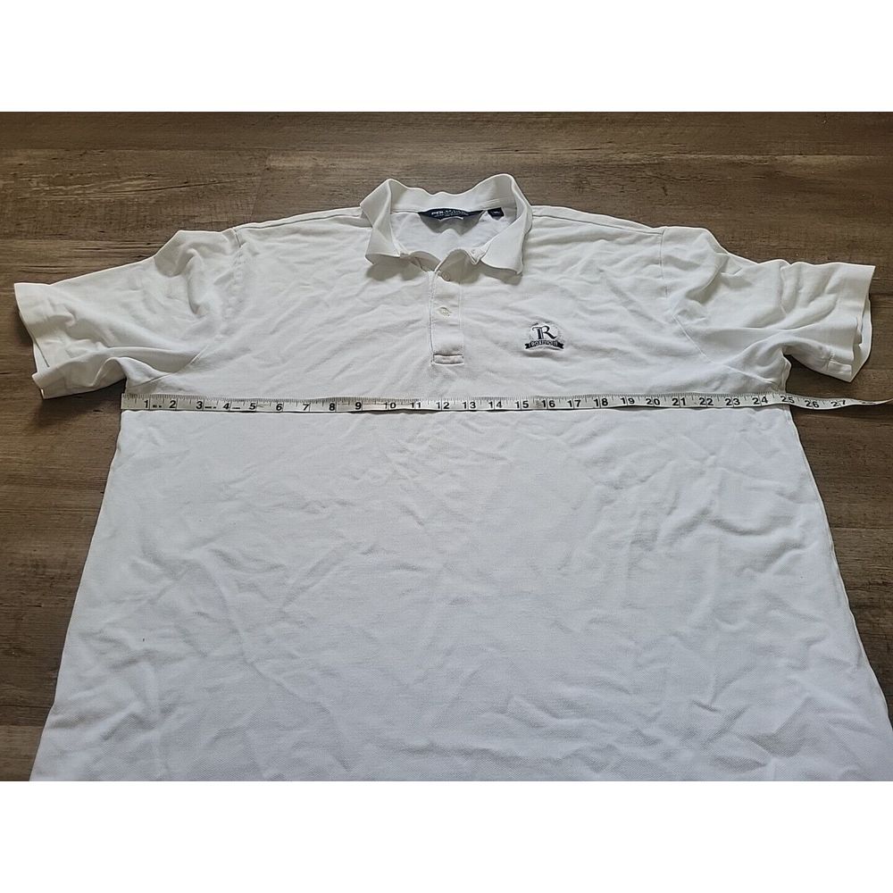 Polo Golf Ralph Lauren Mens XL White Roxiticus Golf Club Pique Polo Shirt - Picture 3 of 5